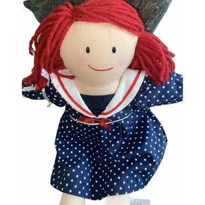 Madeline Plush: 2003 14” Stuffed Doll, Polka Dot Dress